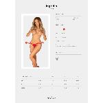 Трусики з доступом Obsessive Ingridia crotchless thong M/L, червоні - мініатюра 5