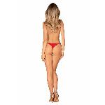 Трусики з доступом Obsessive Ingridia crotchless thong M/L, червоні - мініатюра 9