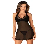 Пеньюар Obsessive Medilla chemise & thong XS/S - мініатюра 1