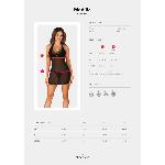 Пеньюар Obsessive Medilla chemise & thong XS/S - мініатюра 5