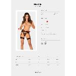Пояс для панчіх Obsessive Medilla garter belt XS/S - мініатюра 5