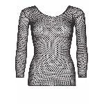 Сітчастий топ Leg Avenue Long Sleeves T-Shiets Black, One Size - мініатюра 3