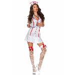 Еротичний костюм медсестри Leg Avenue Head Nurse XL, сукня, аксесуар на голову, стетоскоп - мініатюра 3