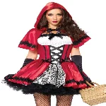 Еротичний костюм Червоної шапочки Leg Avenue Gothic Red Riding Hood M, сукня, накидка - мініатюра 1