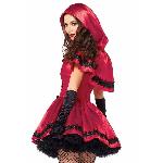 Еротичний костюм Червоної шапочки Leg Avenue Gothic Red Riding Hood L, сукня, накидка - мініатюра 2