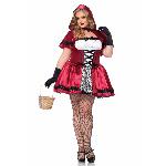 Еротичний костюм Червоної шапочки Leg Avenue Gothic Red Riding Hood 1X–2X, сукня, накидка - мініатюра 6