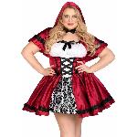 Еротичний костюм Червоної шапочки Leg Avenue Gothic Red Riding Hood 3X–4X, сукня, накидка - мініатюра 7
