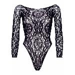 Еротичне боді-бодістокінг Leg Avenue Snap crotch thong back teddy Black M/L - мініатюра 3