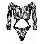 Еротичне боді Leg Avenue Top bodysuit with thong back Black - мініатюра 3