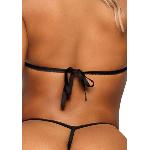 Еротичний комплект з відкритою чашкою Leg Avenue Open cup bra and pearl panty One Size Black - мініатюра 6