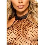 Еротичний сітчастий бодістокінг Leg Avenue Racer neck bodystocking Black - мініатюра 3