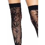 Панчохи з малюнком Leg Avenue 420 Net thigh highs Black - мініатюра 3