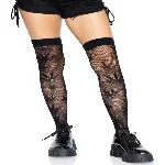 Панчохи з малюнком Leg Avenue 420 Net thigh highs Black - мініатюра 1