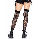 Панчохи з малюнком Leg Avenue 420 Net thigh highs Black - мініатюра 2
