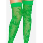 Панчохи з малюнком Leg Avenue 420 Net thigh highs Green - мініатюра 3