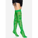Панчохи з малюнком Leg Avenue 420 Net thigh highs Green - мініатюра 5
