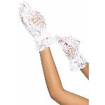 Короткі рукавички Leg Avenue Floral lace wristlength gloves White - мініатюра 2