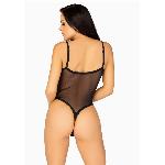 Еротичне боді Leg Avenue Cami bodysuit with thong Black XL, на бретелях - мініатюра 2