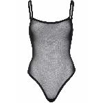 Еротичне боді Leg Avenue Cami bodysuit with thong Black XL, на бретелях - мініатюра 3