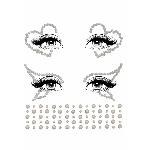 Набір страз-прикрас для тіла Leg Avenue Ayla face jewel sticker, наліпки, світяться у темряві - мініатюра 2