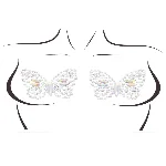 Пестис-метелики з кристалів Leg Avenue Chrysallis nipple sticker, наліпки, світяться у темряві - мініатюра 1