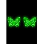 Пестис-метелики з кристалів Leg Avenue Chrysallis nipple sticker, наліпки, світяться у темряві - мініатюра 2