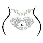 Стрази-прикраси для тіла Leg Avenue Novalie body jewels sticker, наліпки - мініатюра 1