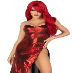 Еротична сукня Leg Avenue Shimmer bodysuit with skirt S - мініатюра 1
