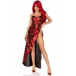 Еротична сукня Leg Avenue Shimmer bodysuit with skirt L - мініатюра 3