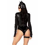 Еротичний костюм кішечки Leg Avenue Fierce Feline XS, боді, пояс з підв’язкою, маска кішки - мініатюра 2