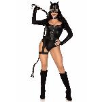 Еротичний костюм кішечки Leg Avenue Fierce Feline M, боді, пояс з підв’язкою, маска кішки - мініатюра 6
