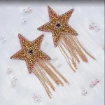Пестис-зірки з бахромою JSY Nipple Sticker RT236112 Gold, стікери - мініатюра 1