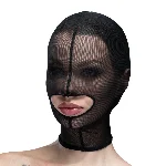 Маска сітка із відкритим ротом Feral Feelings - Hood Mask Black - мініатюра 1