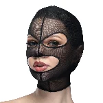 Маска сітка з відкритим ротом та очима Feral Feelings - Mask Black - мініатюра 1