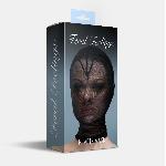 Маска серце сітка із повністю закритим обличчям Feral Feelings - Hearts Mask Black/Black - мініатюра 2