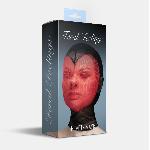 Маска серце сітка із повністю закритим обличчям Feral Feelings - Hearts Mask Black/Red - мініатюра 2