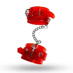 Наручники Feral Feelings - Hand Restraints Red Trasparent - мініатюра 1