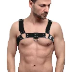 Чоловіча портупея на груди Feral Feelings - Bulldog Harness Black - мініатюра 1