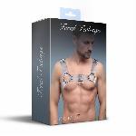 Чоловіча портупея на груди Feral Feelings - Bulldog Harness Trasparent - мініатюра 2