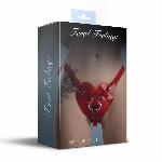 Трусики Серце для страпону Feral Feelings - Hearts Strap-on Belt Red Trasparent - мініатюра 2