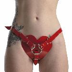 Трусики Серце для страпону Feral Feelings - Hearts Strap-on Belt Red - мініатюра 4