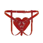 Трусики Серце для страпону Feral Feelings - Hearts Strap-on Belt Red - мініатюра 1