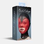 Маска серце сітка з відкритим ротом Feral Feelings - Hearts Mask Black/Red - мініатюра 2