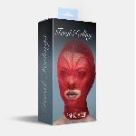 Маска серце сітка з відкритим ротом Feral Feelings - Hearts Mask Red/Red - мініатюра 2