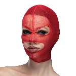 Маска сітка з відкритим ротом та очима Feral Feelings - Mask Red - мініатюра 1