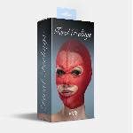 Маска сітка з відкритим ротом та очима Feral Feelings - Mask Red - мініатюра 2