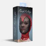 Маска серце сітка із повністю закритим обличчям Feral Feelings - Hearts Mask Red/Black - мініатюра 2