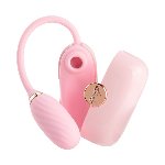 Вакуумний кліторальний стимулятор Otouch Louis Vibrate Pink з віброяйцем, у кейсі - мініатюра 1