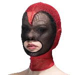 Маска серце сітка з відкритим ротом Feral Feelings - Hearts Mask Red/Black - мініатюра 1