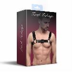 Чоловіча портупея на груди з натуральної шкіри Feral Feelings - Bulldog Harness Black - мініатюра 2
